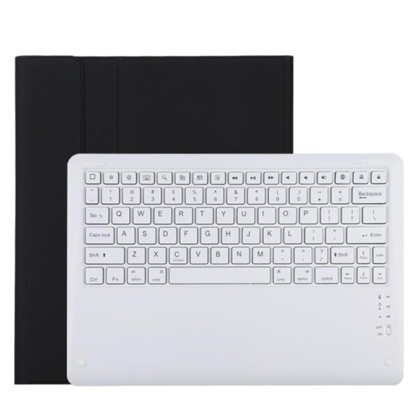 12.9 Ipad Pro 2020 Bluetooth Leather Case With Detachable Holder - Black
