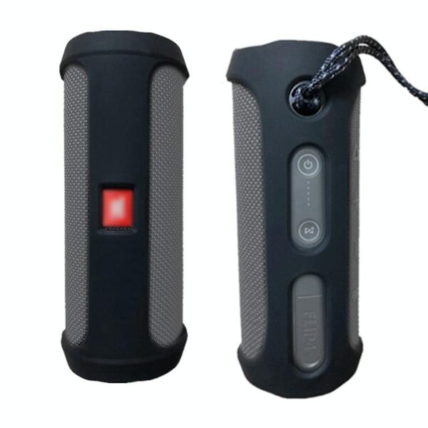 Protective Case for Jbl Flip4 Bluetooth Speaker - Portable Silica Gel - Black