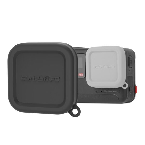 Silicone Lens Cap Protector for Insta360 Ace / Ace Pro - Black
